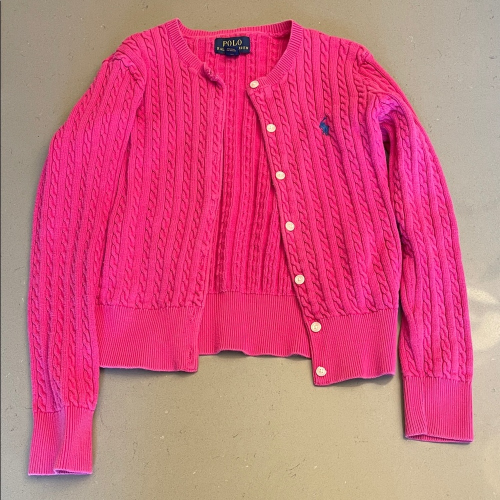 Polo Ralph Lauren Bright Pink Knit Sweater